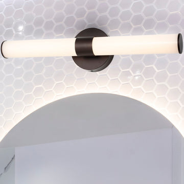 Brooks 20.13"  Industrial Mid-Century Iron Integrated LED Vanity Light - JONATHAN Y